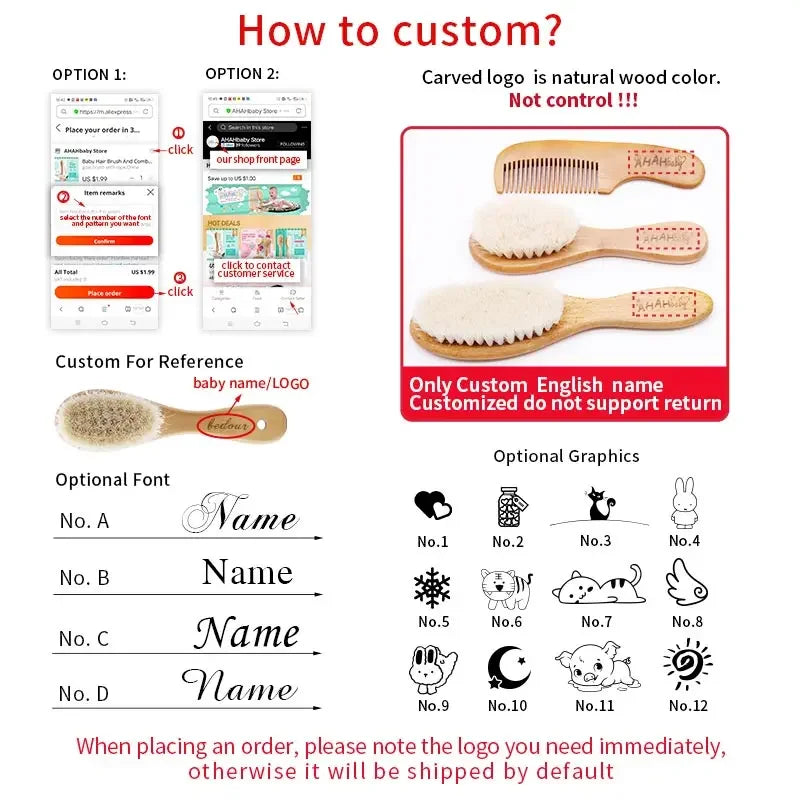 Bamboo Hair Brush Women Styling Detangling Wide Teeth Wood Comb for Hair Massage Scalp Anti-static Hair Combs Curly Girl Method Zpaxo