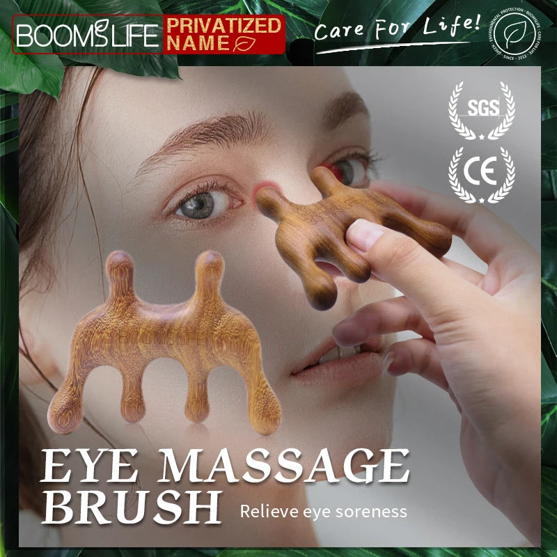 Sandalwood Nose and Face Facial Massager Comb Massage Hair Brush Women Spa Anti Cellulite Neck Skin Care Wooden Comb Beauty Tool Zpaxo