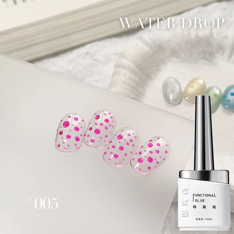 Spring Summer Droplet Seal Gel Nail Polish 3D Clear Versatile Water Zpaxo B05