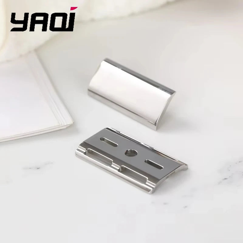 YAQI Ghost 90SB 316 Stainless Steel Polished Safety Razor Head with 0.90mm Blade Gap For Boyfriend's Gift Zpaxo SRH056-90SB