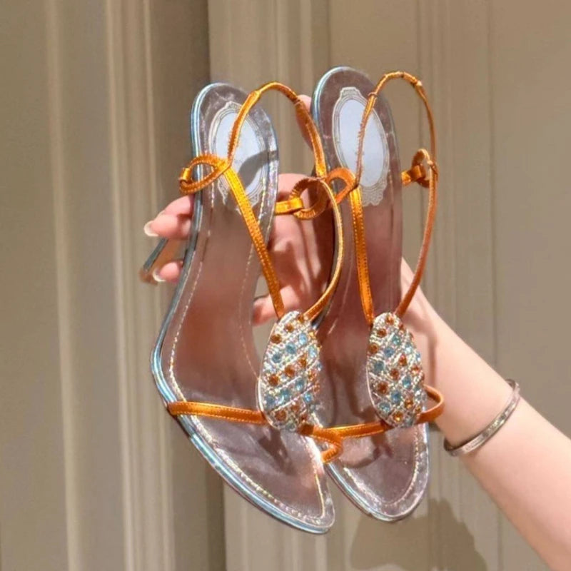 Women's Hollow Out Breathable Fish Mouth Open Toe Thin Heel Sandals Zpaxo