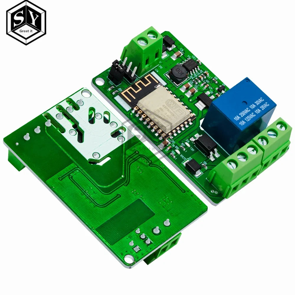 ESP8266-12F Wifi Relay Shield Module 1-Channel 10A DC 7-30V Zpaxo ESP8266 ESP-12F