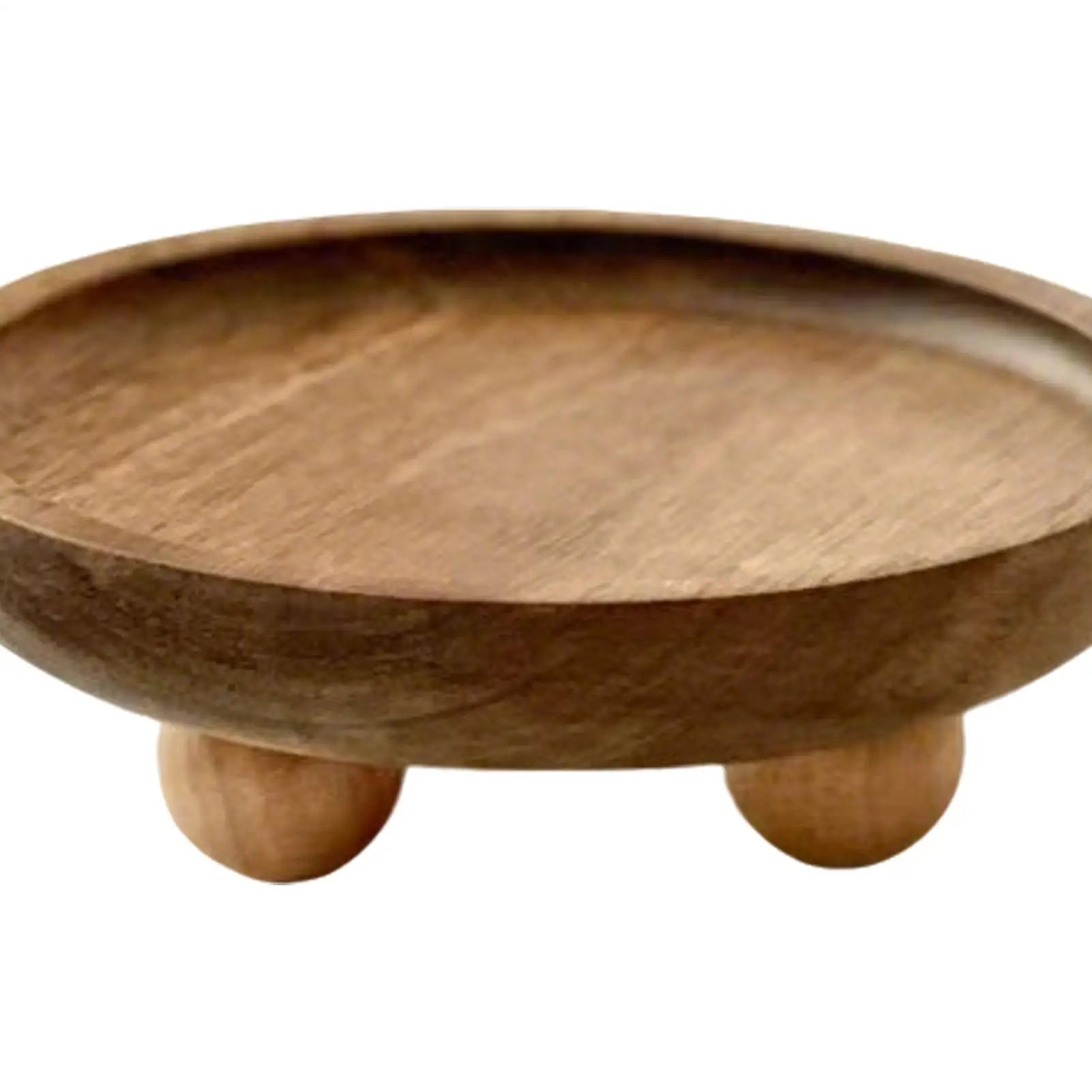 Mini Wooden Decorative Round Tray – Jewelry, Vanity & Kitchen Decorative Storage Tray Zpaxo