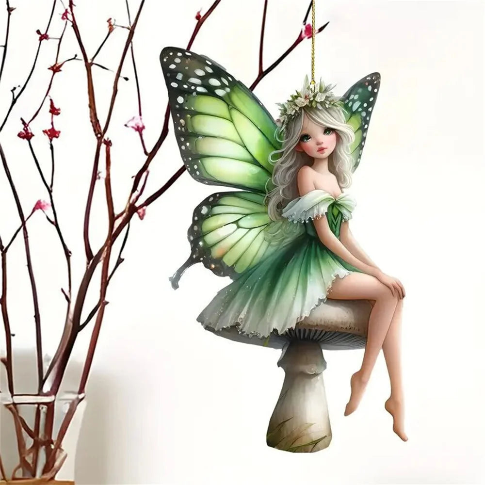 Acrylic Fairy Elf Pendant – Car, Bag & Home Charm Decor