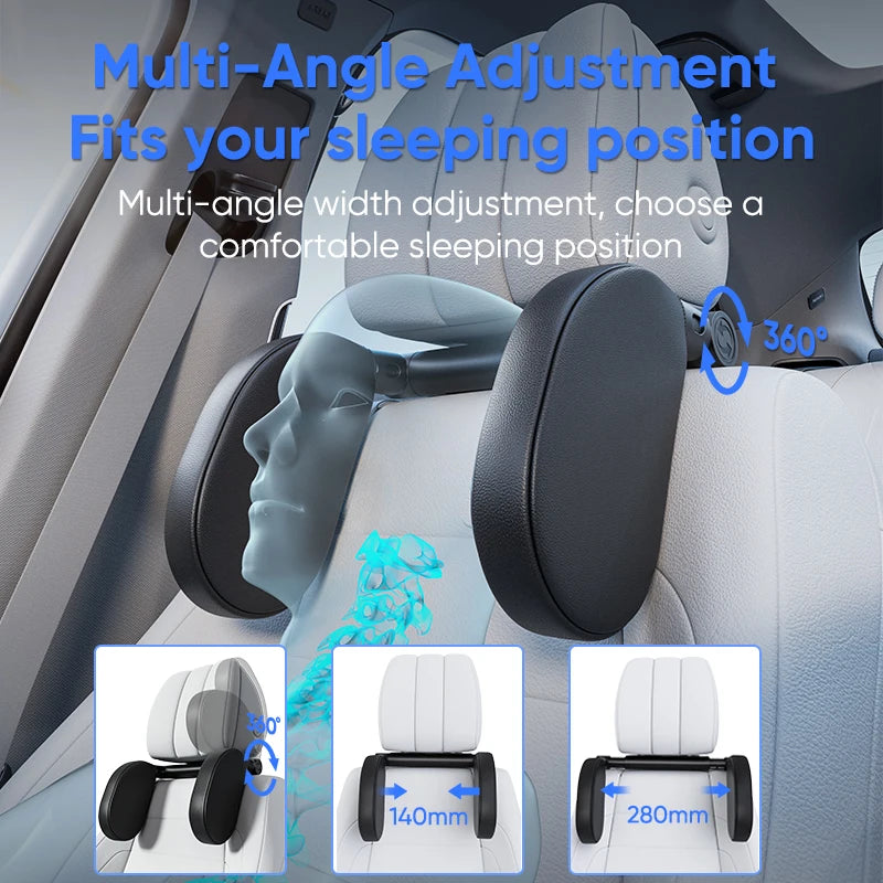 Ergonomic 360 Adjustable Auto Cervical Pillow Memory Foam Side Pads