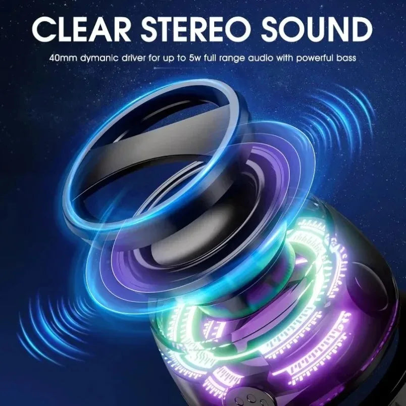 Portable Mini Travel Bluetooth Speaker With RGB Color Lighting Magnetic Speaker BT5.3 Mini Sound Box For iPhone Huawei OPPO VIVO Zpaxo