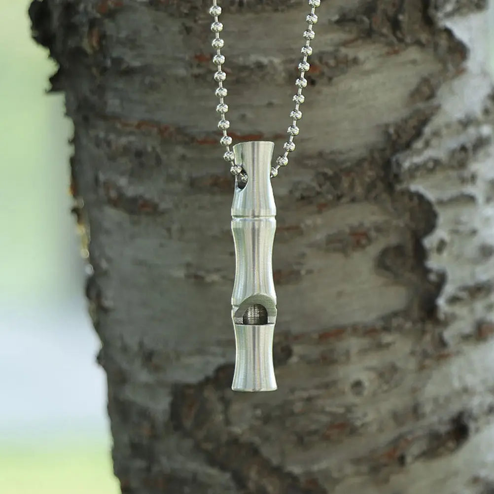 Ultrasonic Stainless Steel Dog Training Whistle Chain Hands Bark