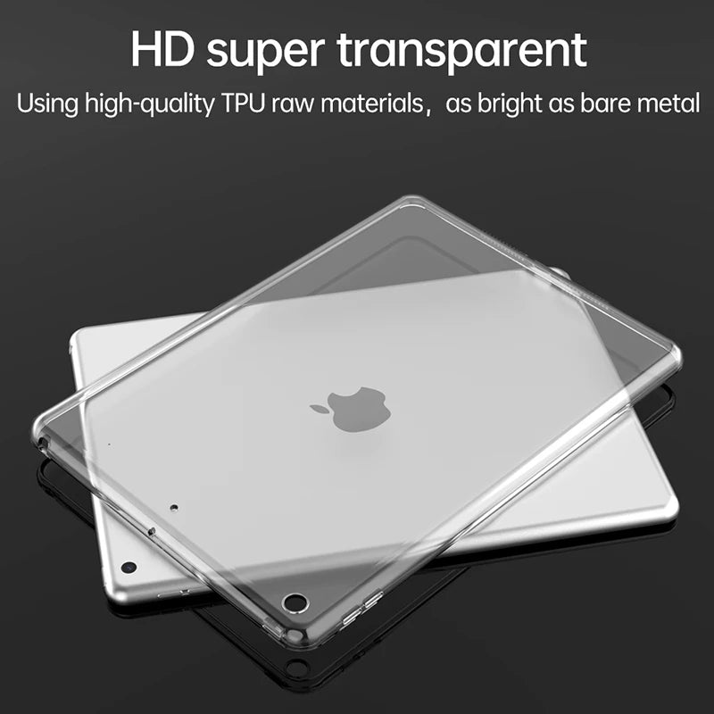 Transparent Case For iPad 10th generation Air 5 4 Pro 11 12.9 2022 Soft Silicone Cover For iPad 10.2 9th 8th 7th Mini 6 Pro 9.7 Zpaxo