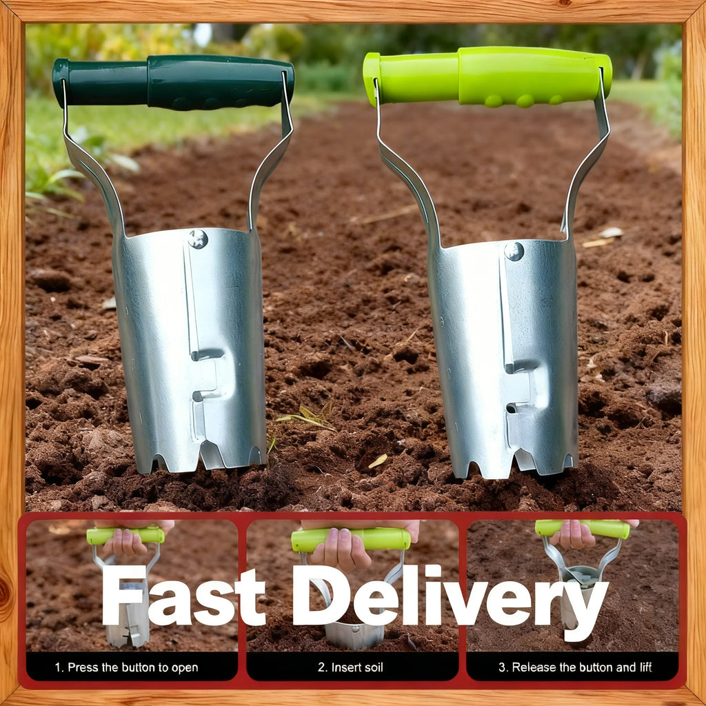 Handheld Seedling Transplanter Tube Hole Punch Digger Garden Tool Seedling Transplanter Zpaxo