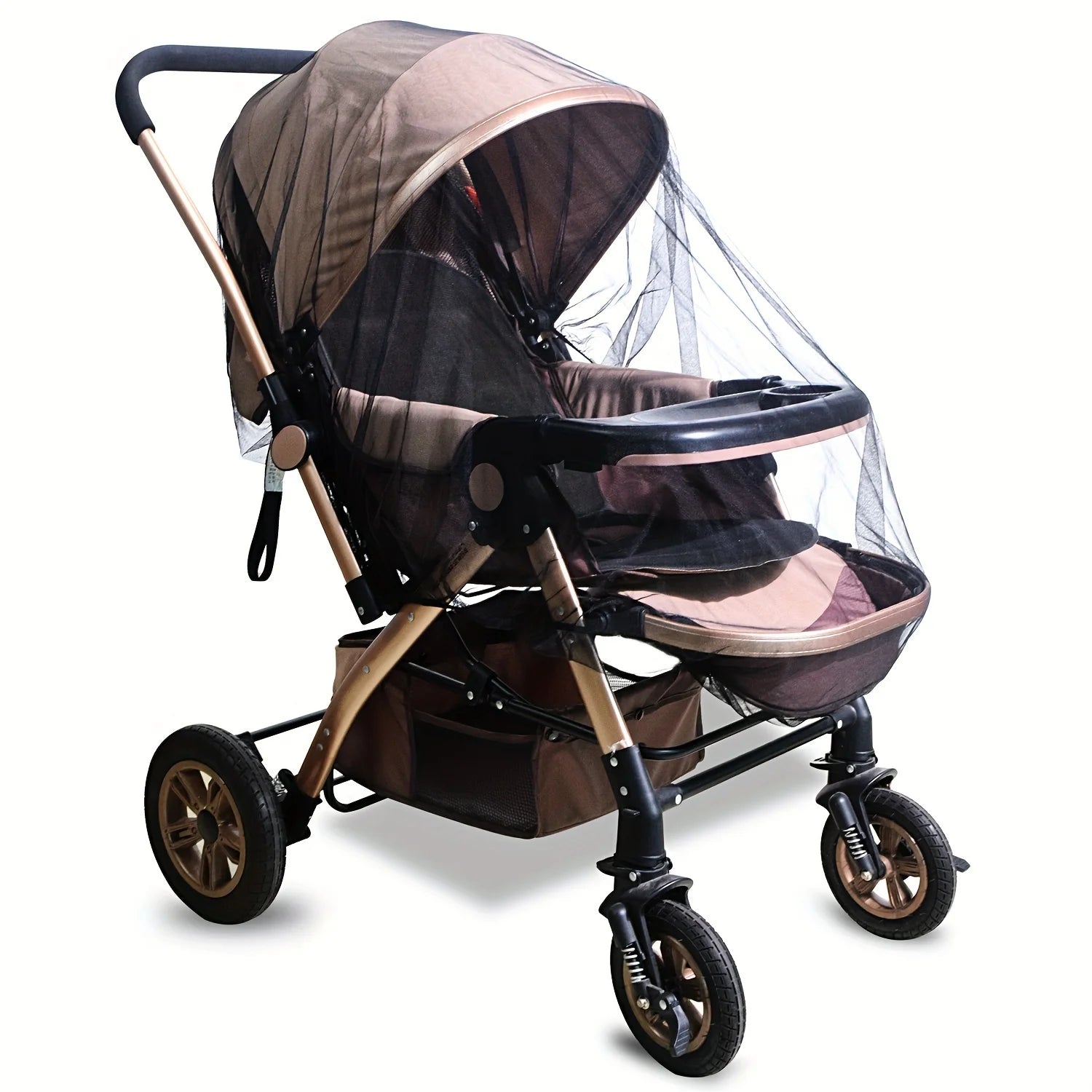 Baby Stroller Supplies Full Face Mosquito Cover Net Durable Zpaxo black