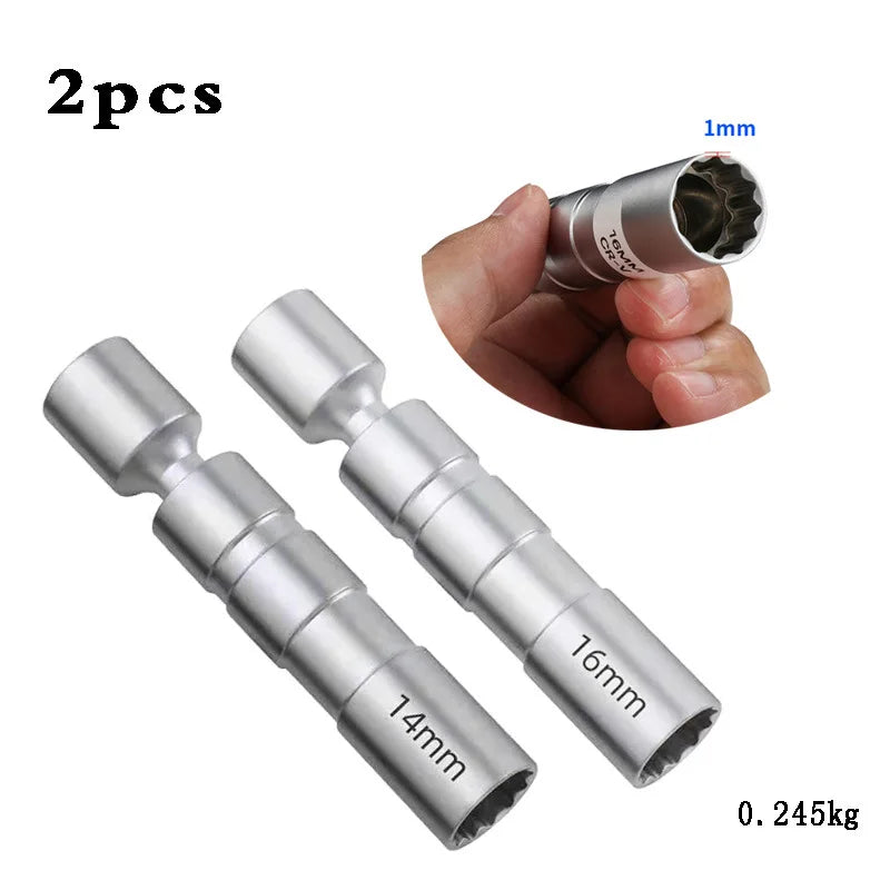 Magnetic Spark Plug Socket 14mm 16mm – Thin Wall 12-Point Wrench