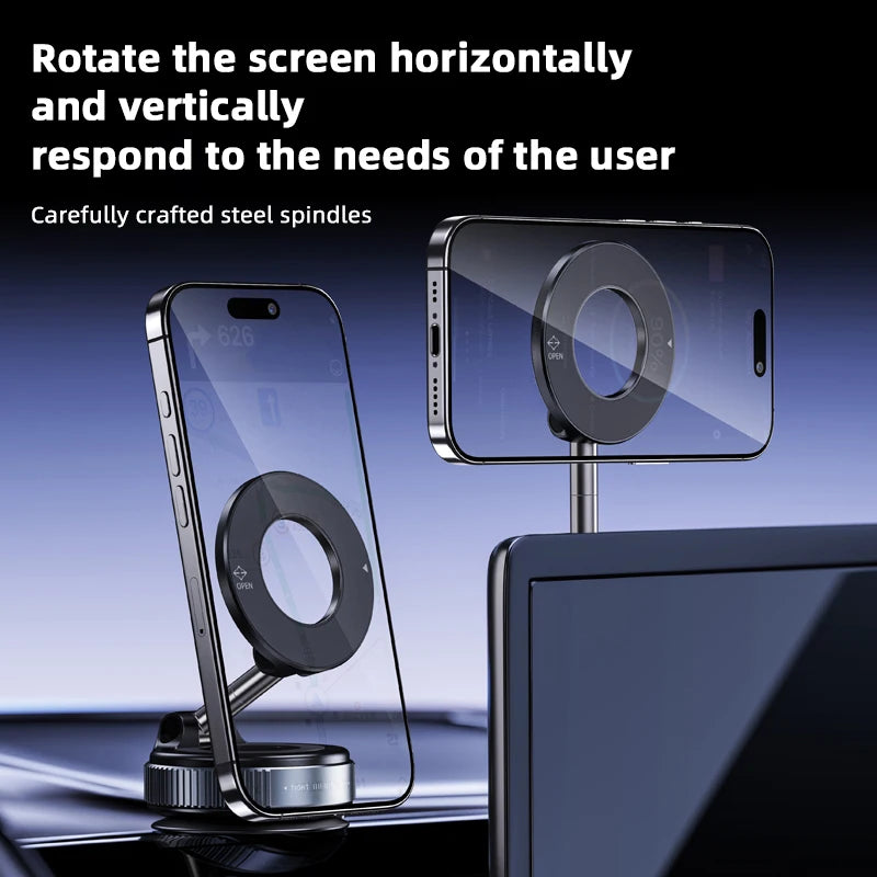 K007 Magnetic Phone Holder 360° Three-Axis Folding Car Mount Strong Magnet Dashboard Desk Stand for iPhone 16 15 Xiaomi Samsung Zpaxo