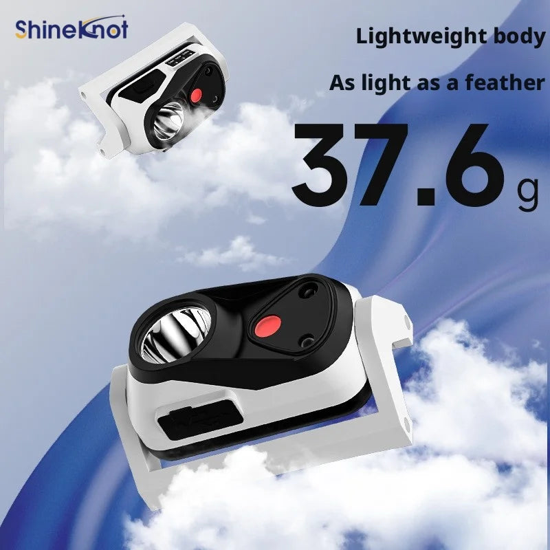 SHINEKNOT Rechargeable Induction Headlamp | 180° LED Headlight Rechargeable Headlamp Zpaxo