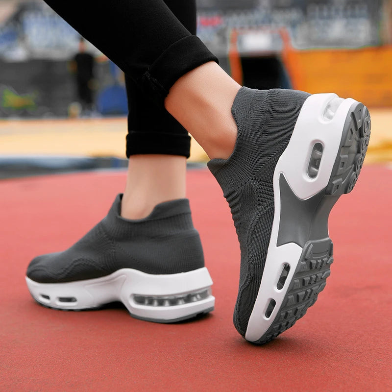 Couples Flying Knit Casual Sports Shoes Mesh Lightweight Running Zpaxo