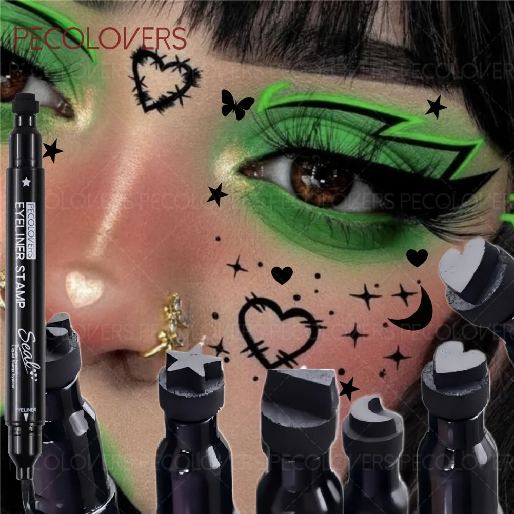 Waterproof Liquid Eyeliner Stamp Smudge-proof Create Unique Eye Shape Zpaxo