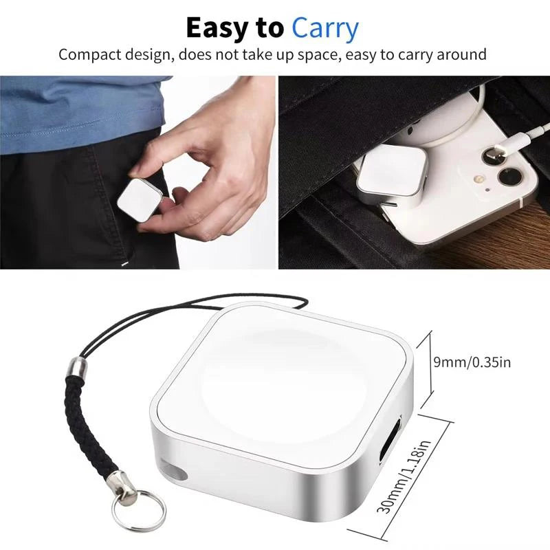 Metal Magnetic For Apple Watch Wireless Charger Smartwatch Charger Apple Watch 9 8 7 6 Type C L Double Port Charger Watch 6 5 4 Zpaxo