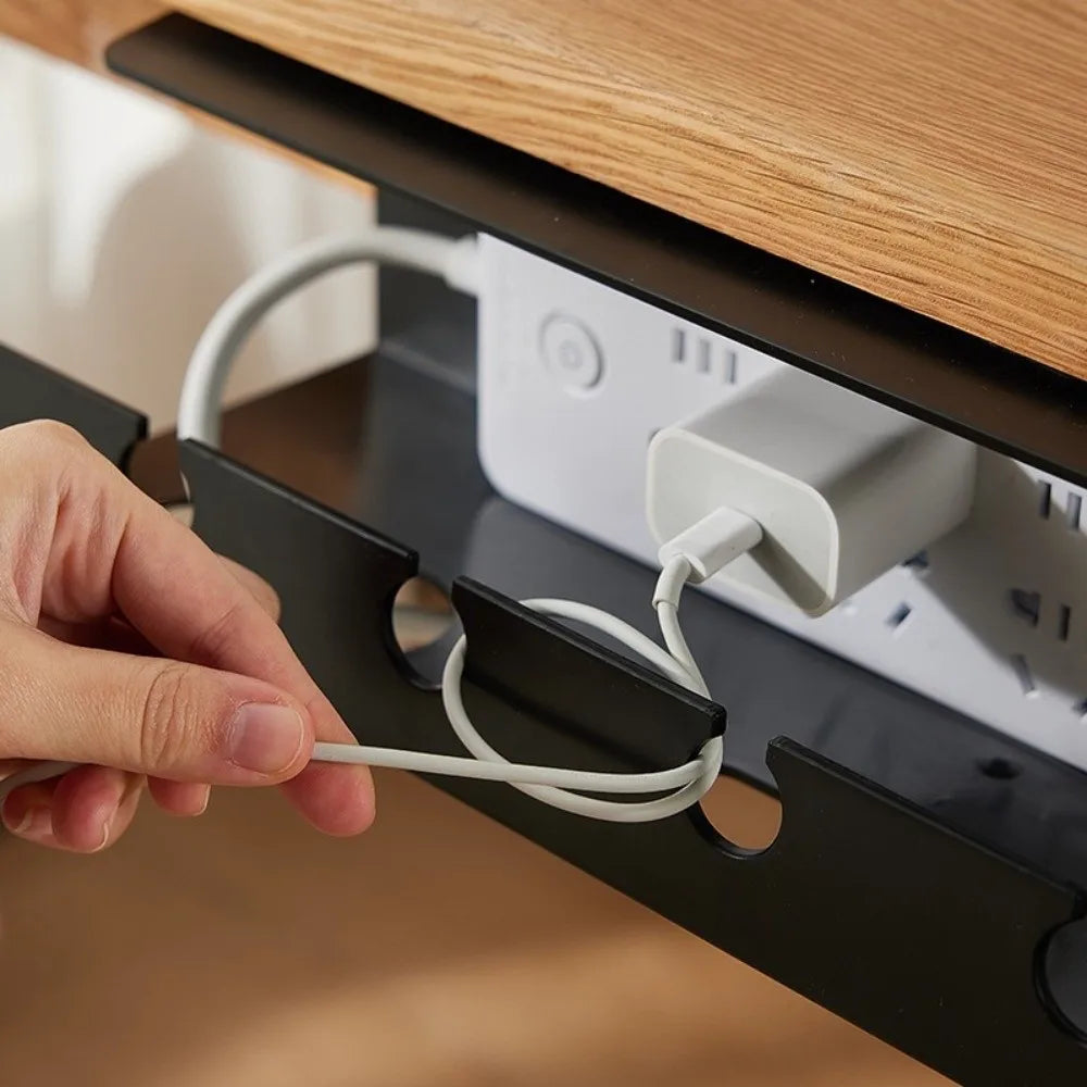 Versatile Under Desk Cable Management Rack Sturdy Spacious Organizer
