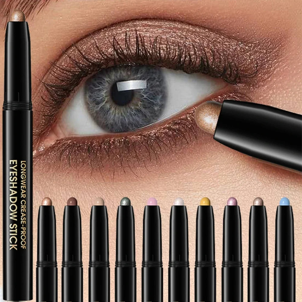 10 Colors Longwear Crease-proof Eyeshadow Pencil Stick Lasting