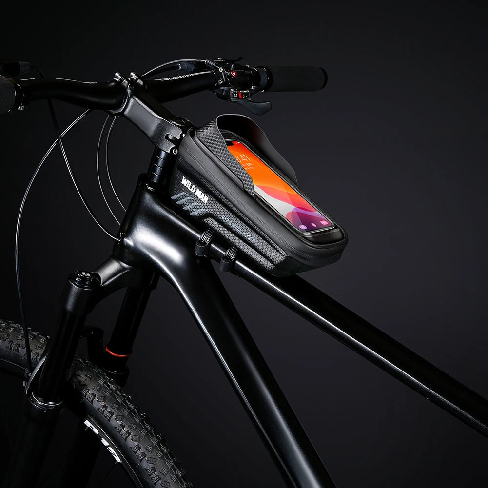 Bike Phone Handlebar Bag Support Touch Screen Bicycle Front Frame