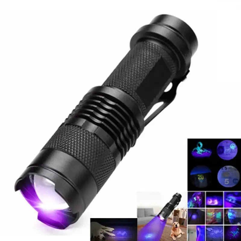 UV Black Light Flashlight 395nm – Pet Stain & Scorpion Detector