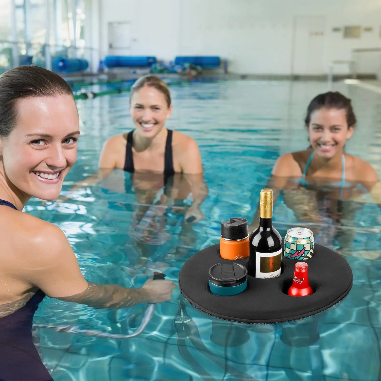 Pool Drink Holder Five Hole Floater Water Surface Coaster Floating