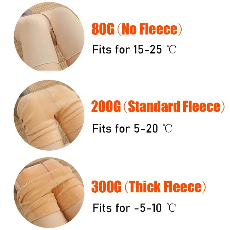 Insulated Tights Women's Fleece Lined Tights Ladies Fake Translucent Socks High Waist Thermal Leggings Stocking Insulated Pants Zpaxo