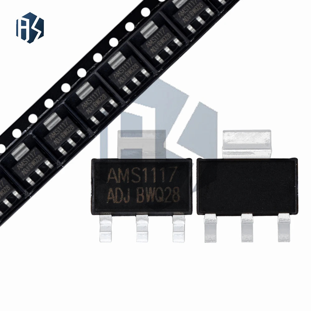 70pcs = ‌AMS1117 Voltage Regulator Kit - 10-Piece Multi-Output Set (ADJ, 5.0V, 3.3V, 2.5V, 1.8V, 1.5V, 1.2V Zpaxo