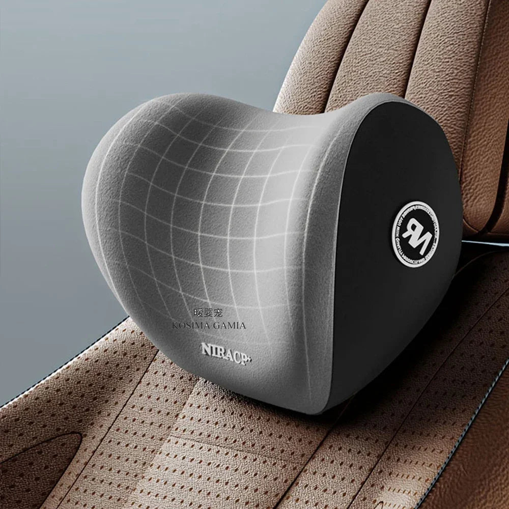 Memory Foam Car Headrest Neck & Lumbar Support Pillow