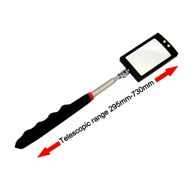 Telescoping Inspection Mirror & Magnetic Pick-Up Tool with LED