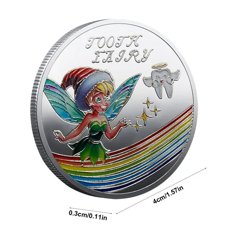 Tooth Fairy Gold Plated Commemorative Coin Creative Kids Tooth Change Gifts Physical Metal Coin Crypto Commemorative Coin Zpaxo