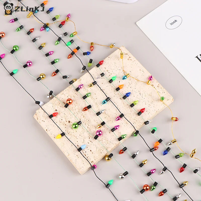 ▶1:12 Dollhouse 1 String Of Fake Lights Christmas Good Decoration Miniature Furniture Accessories Mini String Lights Zpaxo