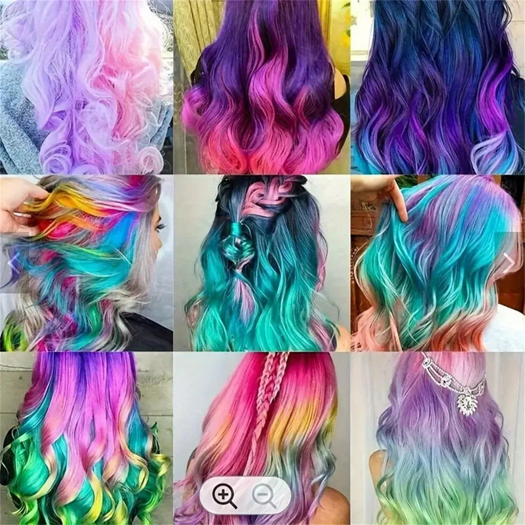 10 color portable Hair dye set Chalk Comb temporary washable hair dye Zpaxo