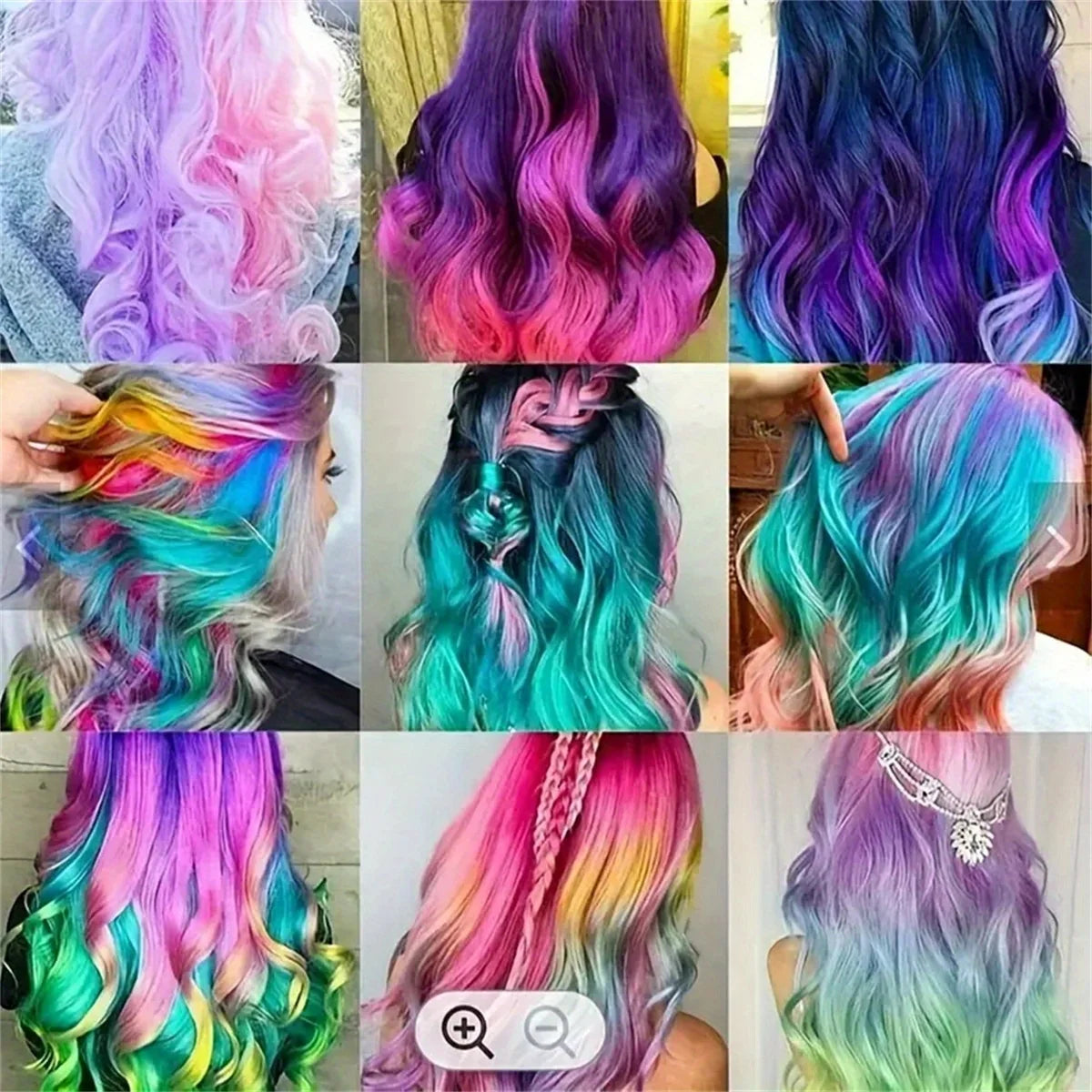 10 color portable Hair dye set Chalk Comb temporary washable hair dye Zpaxo