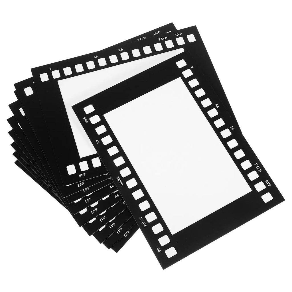 10Pcs Retro Film Strip Picture Frames Lightweight Paper Photo Frames for Wall Art Collage Vintage Style Photo Holder Frame