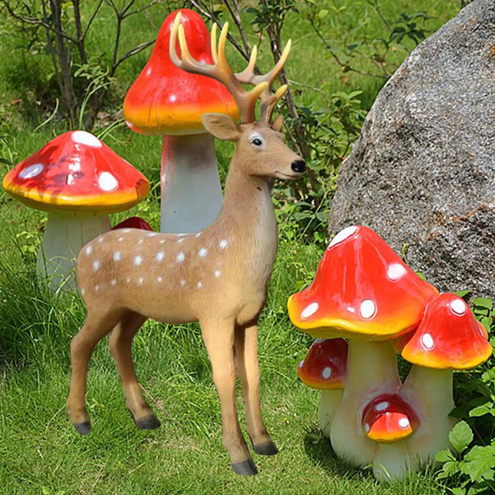 Resin Sika Deer Statue – Garden & Indoor Deer Sculpture Garden Deer Sculpture Zpaxo Style C