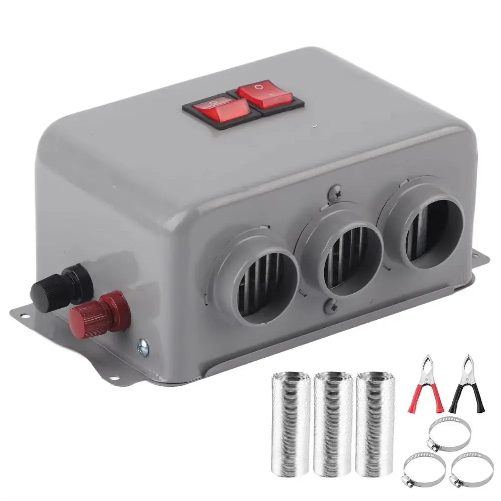 12V 24V Car Heater 3 Hole Power Electric Fan Anti-fog Low Noise Zpaxo