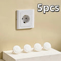 5pcs EU Childproof Socket Covers - Safety Plug Protectors with Pull Rings, Durable Outlet Guards for European Standard Sockets Zpaxo 5pcs