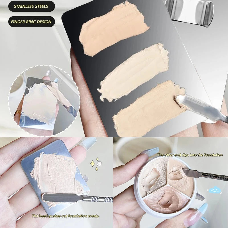 Makeup Foundation Mixed Palette Lipstick Eye Shadow Mixing Stainless