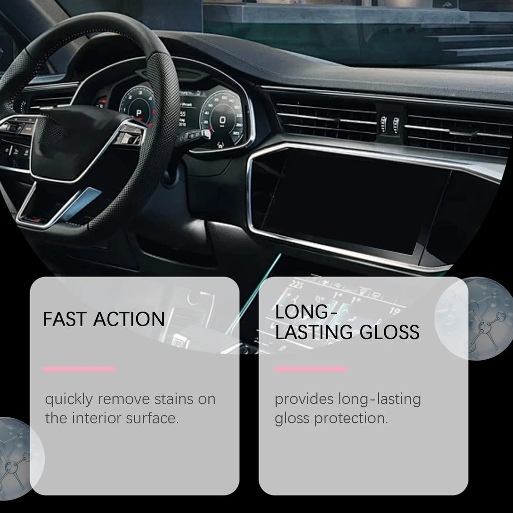 Car Interior Polishing Agent Versatile Interior Cleaning Stubborn Dirt Stain Grease Dust Polish Leather High Gloss Polish Agent Zpaxo
