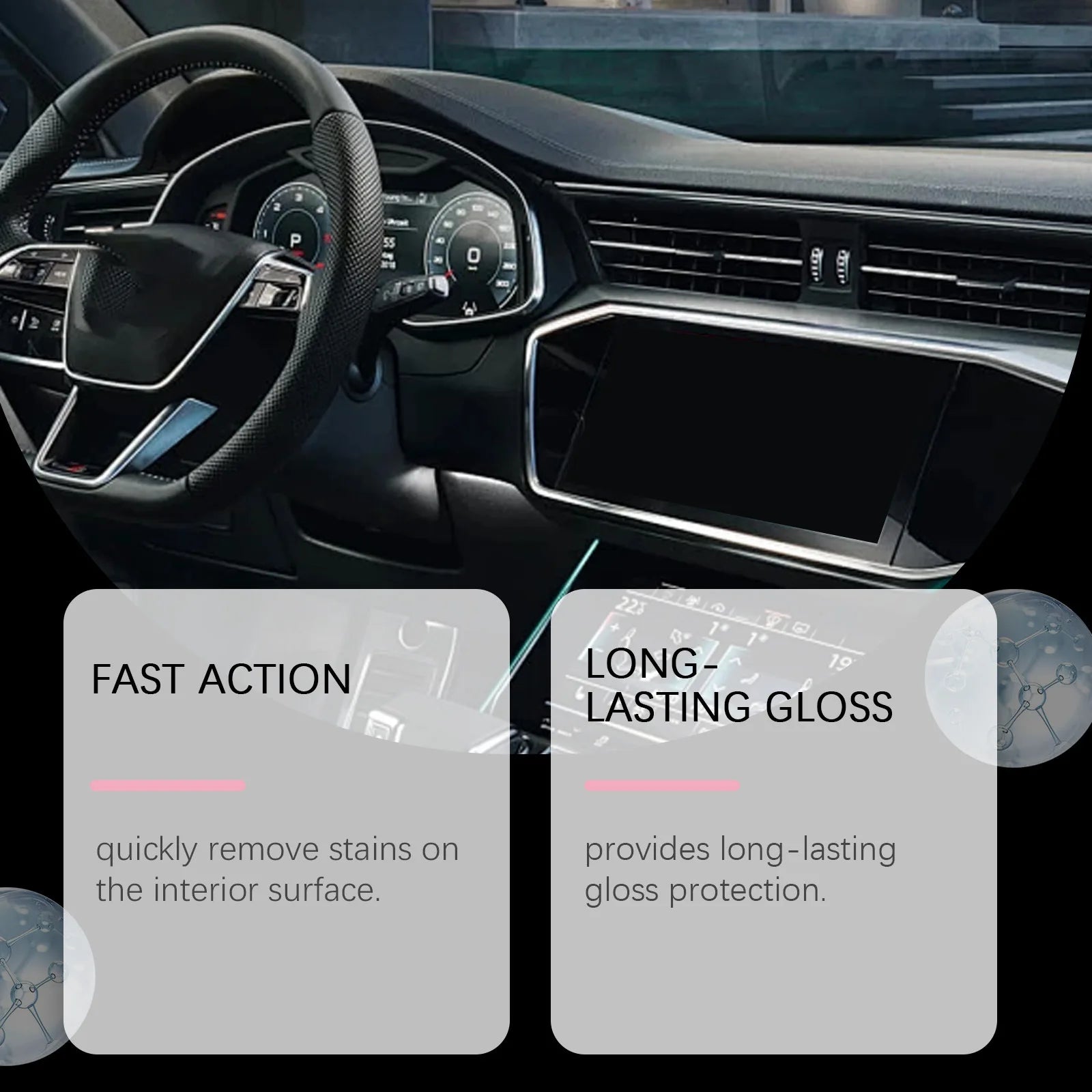 Car Interior Polishing Agent Versatile Interior Cleaning Stubborn Dirt Stain Grease Dust Polish Leather High Gloss Polish Agent Zpaxo