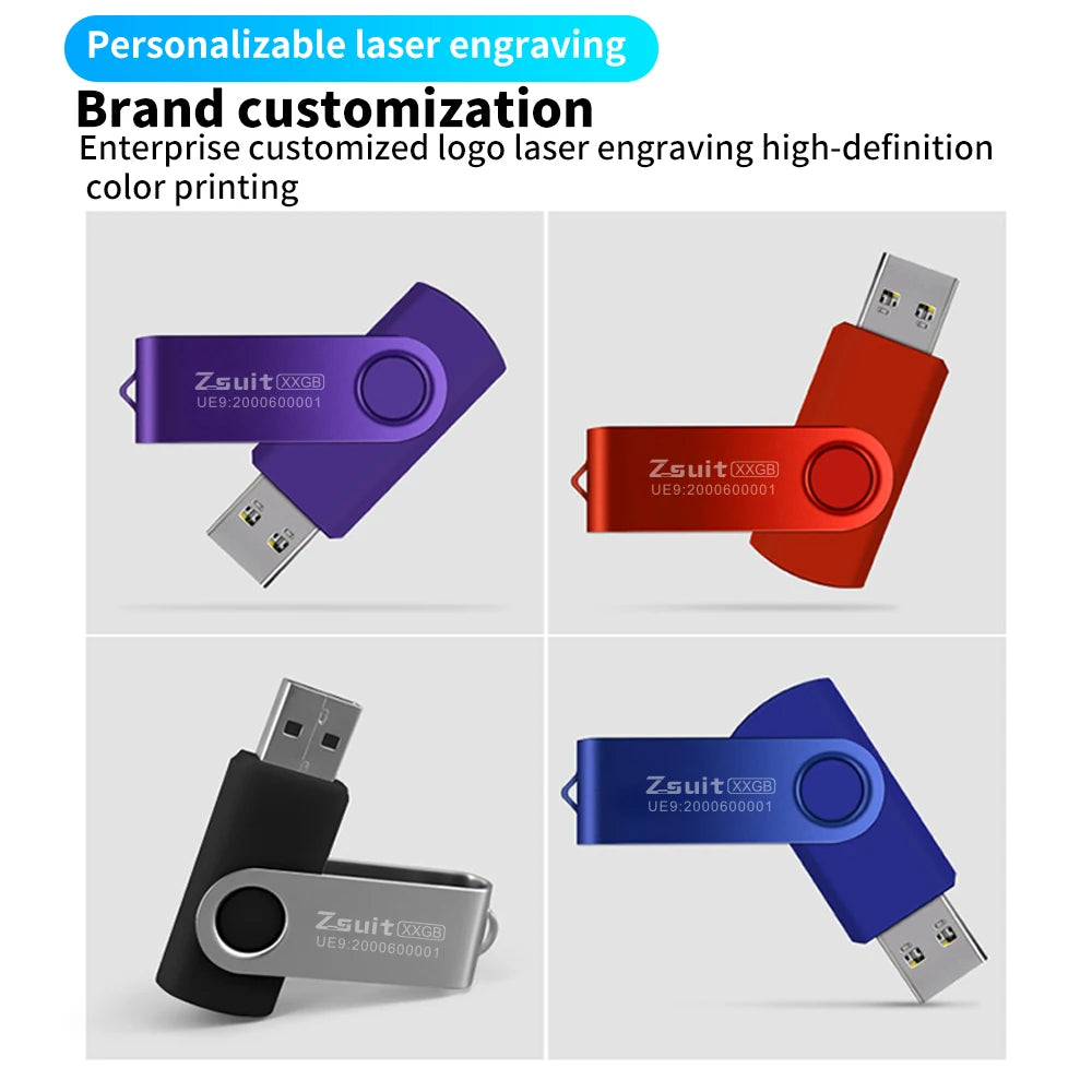 Zsuit 5Pcs/Lot USB 2.0 Flash Drive 4GB 8GB Pendrive 16G 32GB Flash Memory Stick 64GB Hight Speed Pen Drives Storage key Usb Zpaxo