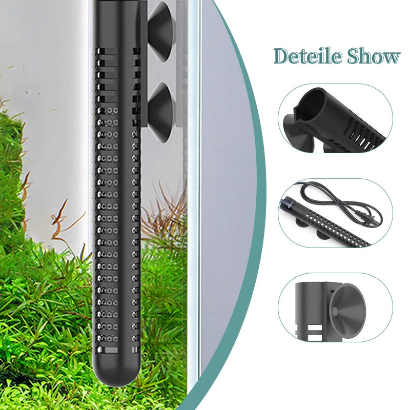 1PC Aquarium Heating Rod Sleeve Fish Tank Submersible Heater Protective With Suction Cups Heater Guard Protector Accessories Zpaxo
