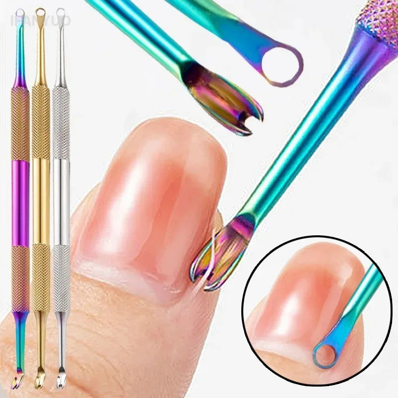 Dual-headed Stainless Steel Cuticle Tool Dead Skin Remover Nail