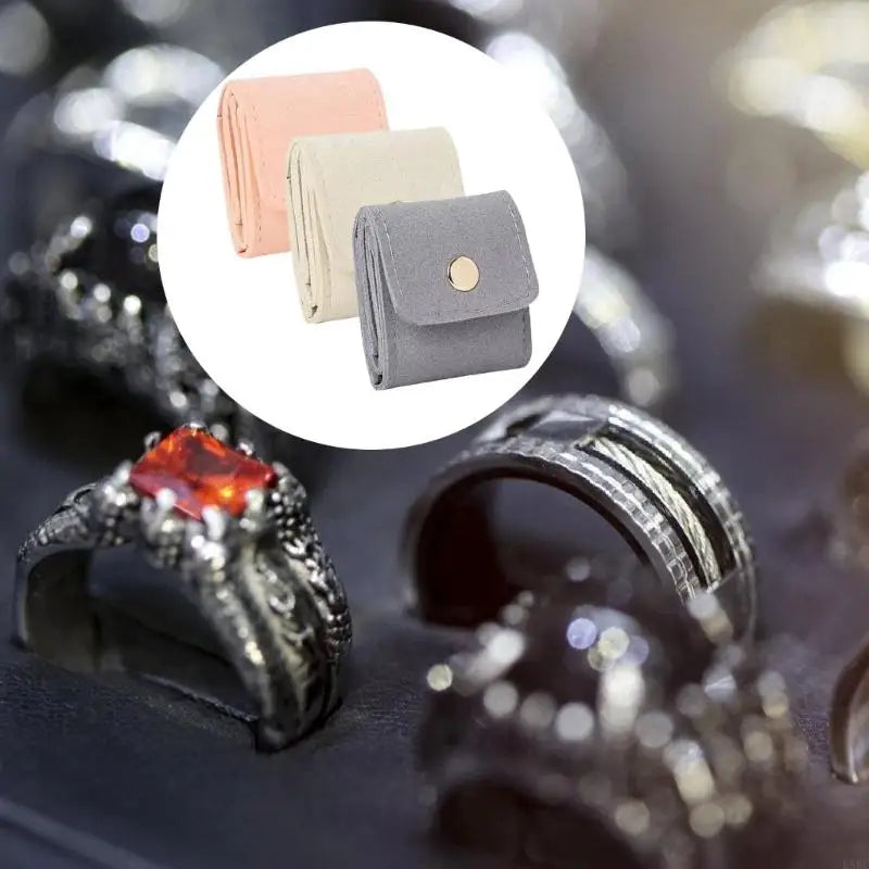 Portable Rings Storage Cases Soft Interior Waterproof Designs Small