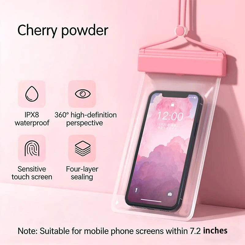 Waterproof Touchscreen Phone Pouch – Crossbody Swimming Bag