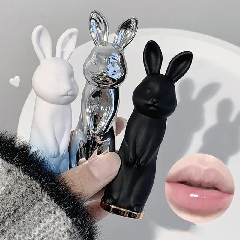 Rabbit Moisturizing Lip Balm Honey Peach Hydrating Lips Plumper Nourish Makeup Lip Care Exfoliates Dead Skin Smoothens Lip Lines Zpaxo