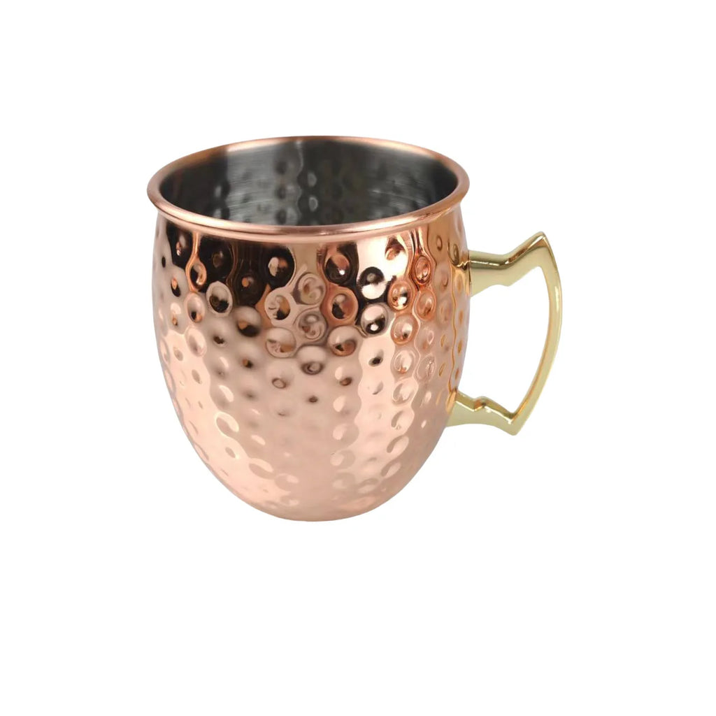530ml Cocktail Wine Cup Moscow Mule Mugs Stainless Steel Copper Plated Juice Beer Cup Coffee Mugs Bar Champagne Party Drinkware Zpaxo rose gold 1PC 530ml
