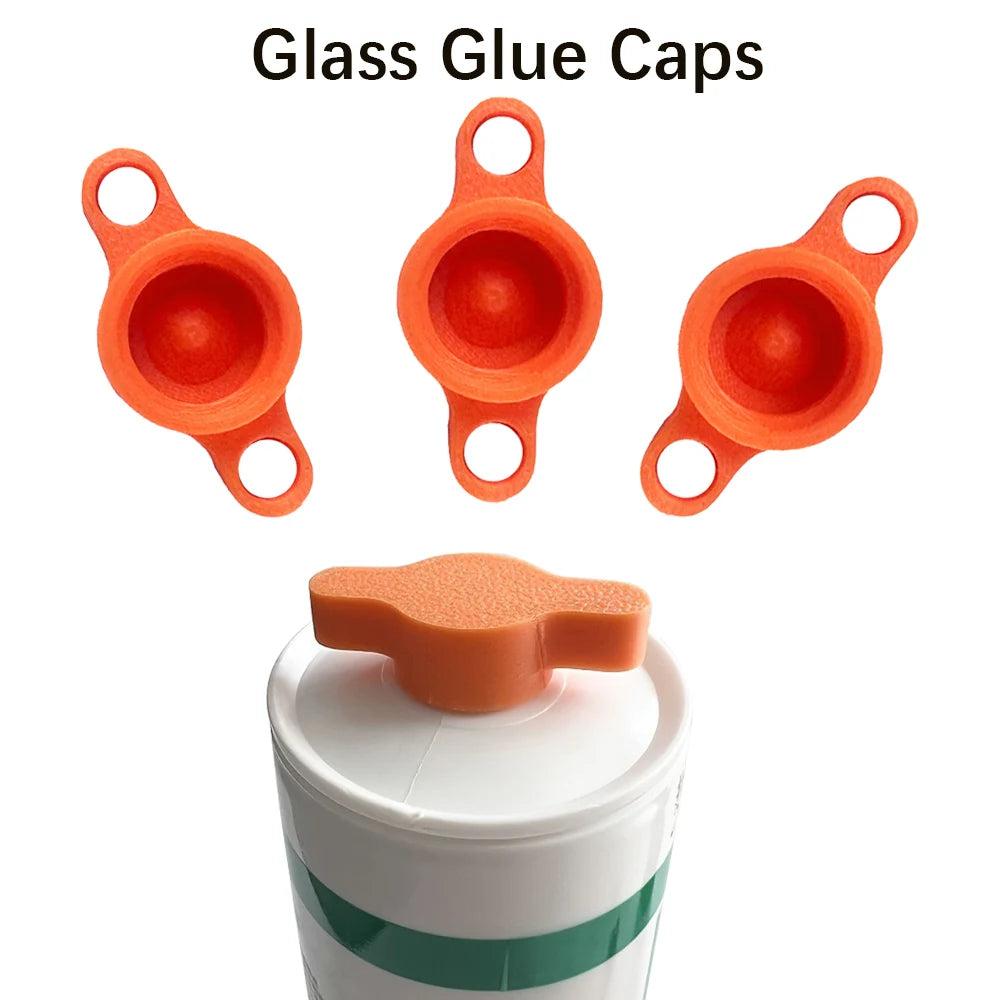 3-Pack Glue Bottle Sealing Caps – Durable Plastic Craft Caps