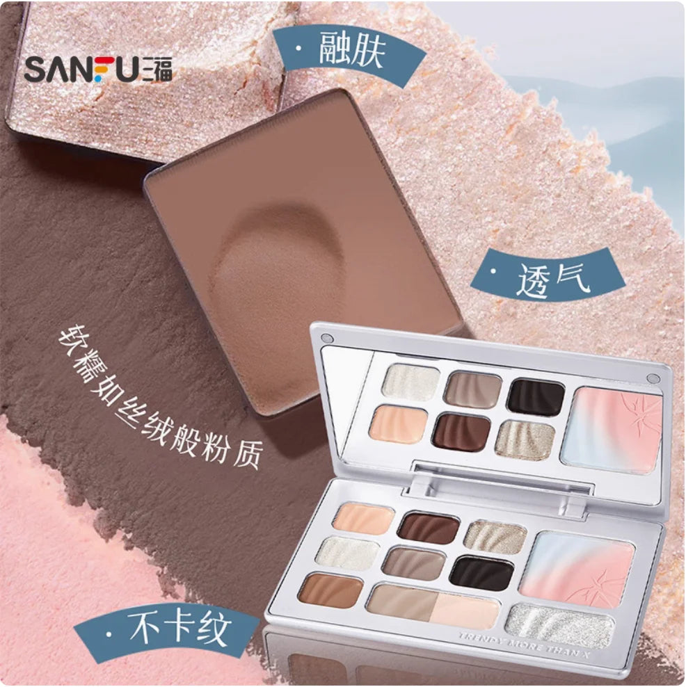 TMOX Bamboo Shadow Ten Eyeshadow Integrated Palette Matte Satin Zpaxo