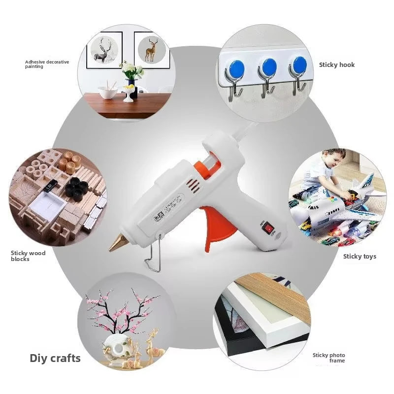100W Electric Hot Melt Glue Gun Mini DIY for Household & Industrial 11mm Glue Stick US Plug Repair Tool Zpaxo